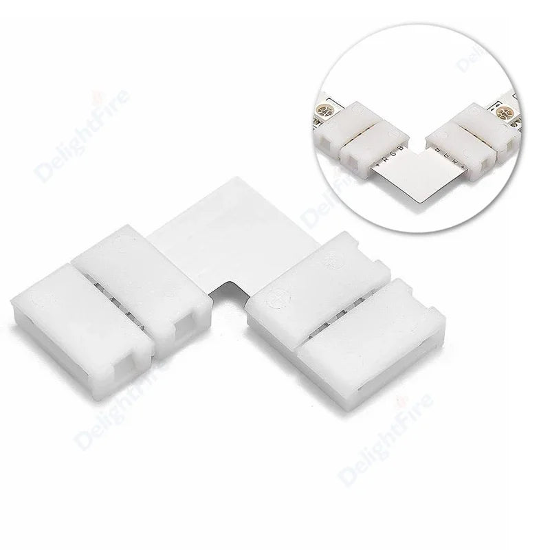 connecteurs led rubans blancs formes pvc modernes clips 24v tension basse