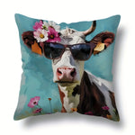 taies d'oreiller animaux imprimées tigres chats chiens orange noir blanc vert polyester peachskin 45x45cm