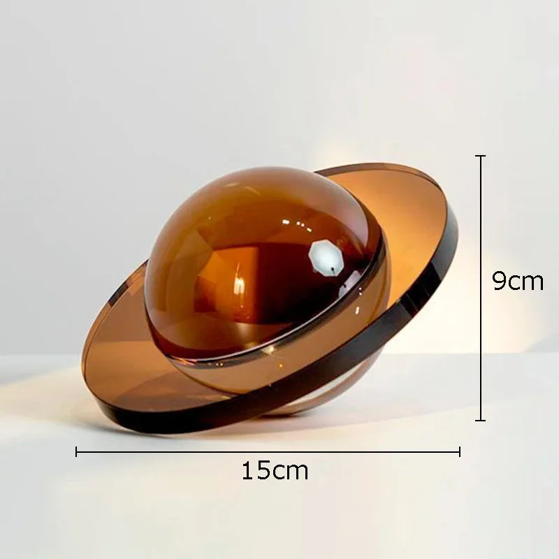 décoration transparente boule cristal marron clair moderne minimaliste lisse
