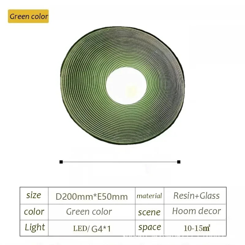 applique murale led doré vert moderne rayures concentriques adhésif flux lumineux 249 2000
