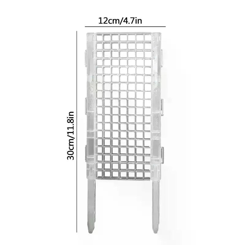 support plante structure rectangulaire plastique transparent grille pieds métalliques fixations jardinière plantes grimpantes decorationintérieur