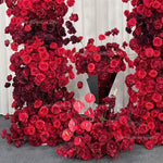 arche decorative fleurs artificielles rouge bordeaux decoration maison event anniversaire mariageintérieur classic