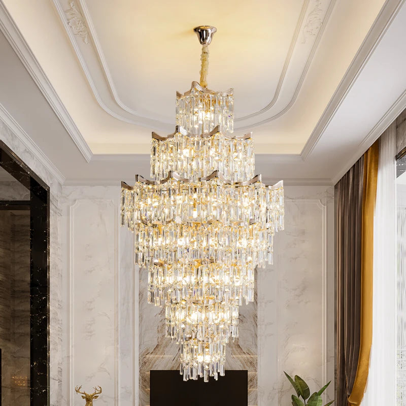 lustre cristal doré élégant moderne encastré brillant transparent haute qualité facile