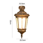 Lampe rue or noir texture métallique classique vintage murale éclairage quotidien