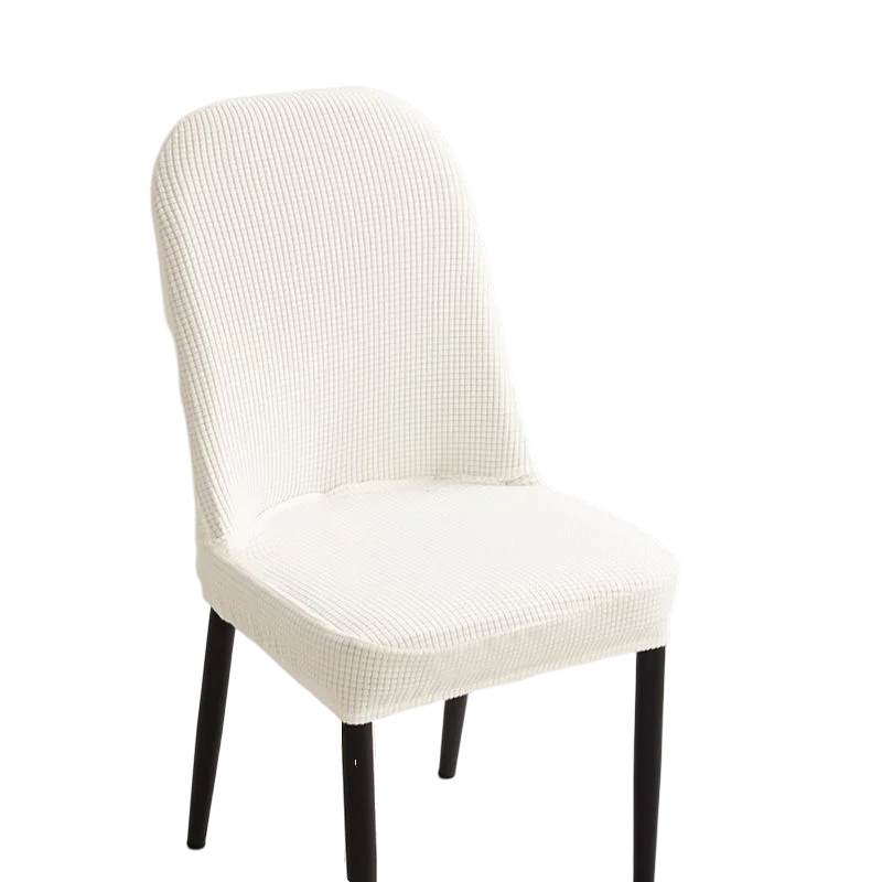 housses chaise peluche grise carreaux moderne polyester élasthanne banquet mariage salle manger fauteuil