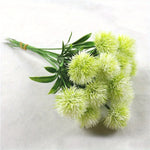 décoration intérieure fleurs artificielles dandelion bouquet moderne anniversaire mariage vert jaune blanc rose