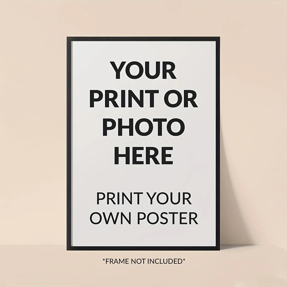 affiche personnalisable rectangulaire portrait texte imprimé fond uni minimaliste moderne