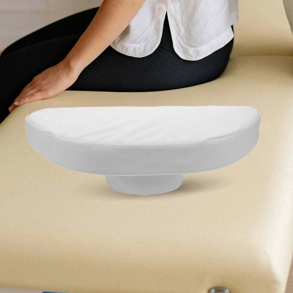 coussin massage tête blanc anti affaissement face pillow ergonomique salon beauté