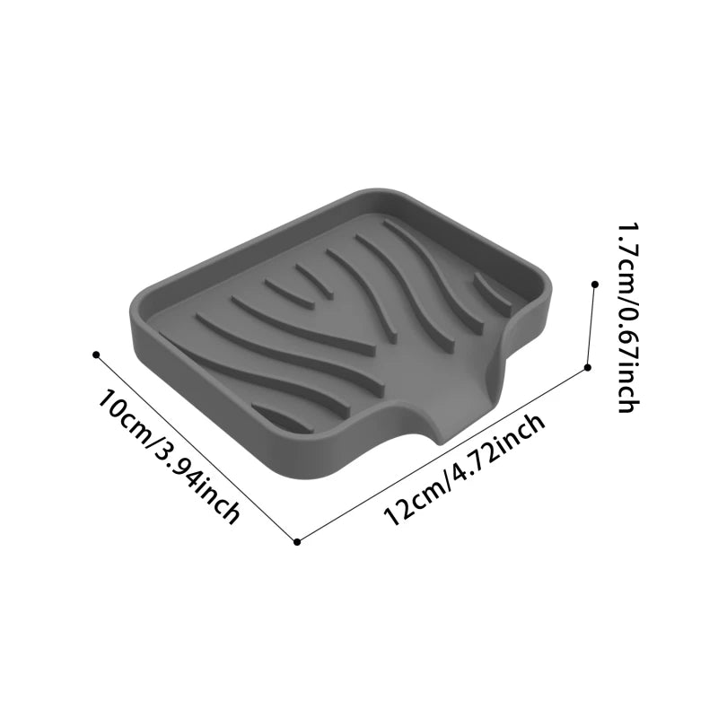 support savon silicone auto drainant adhésif moderne salle bain évier cuisine couleur unie