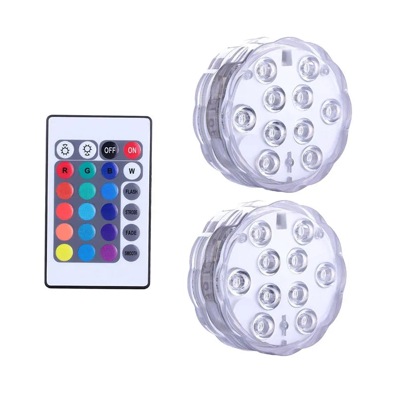 lampe led submersible transparente moderne points lumineux piscine decoration noel mariage