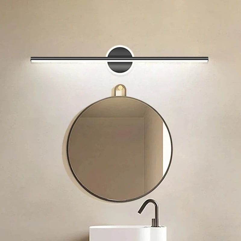 lampe murale miroir or noir minimaliste moderne 40 60 cm tricolore blanc chaleur led