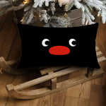 housse coussin pingouin dessin animé double face polyester 30x50cm 40x60cm 48x74cm 50x70cm chambre canapé