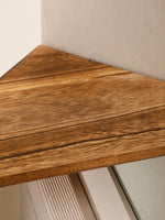 étagère murale moderne bois naturel blanc salon vis fixations multifonctionnelle respectueuse environnement