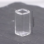 miniatures bouteilles verre transparent texturé vintage bouchons liège couvercle verre
