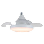 ventilateur lumière led télécommande blanc moderne silent 45cm 3vitesses rechargeable ul cem