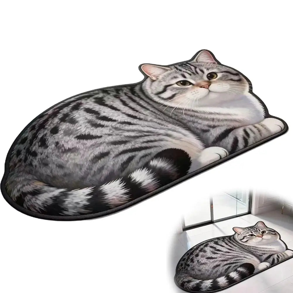 tapis bain gris peluche doux arrondi antidérapant absorbant rapide décoration maison