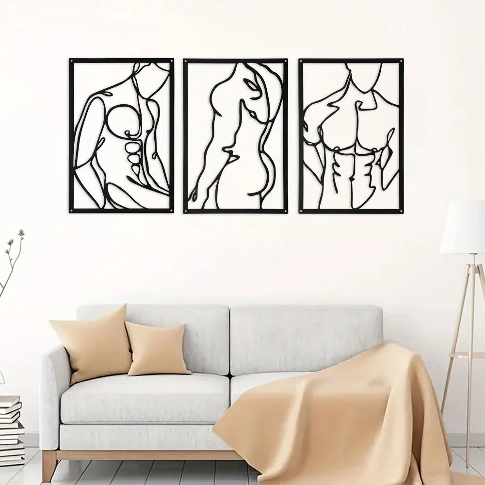 tableaux murals abstraits corps humains noir blanc minimaliste moderne décoration intérieure