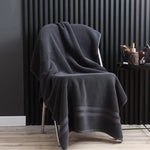 serviettes bain coton gris blanc bleu modernes élégantes absorption durable machine toilette simple