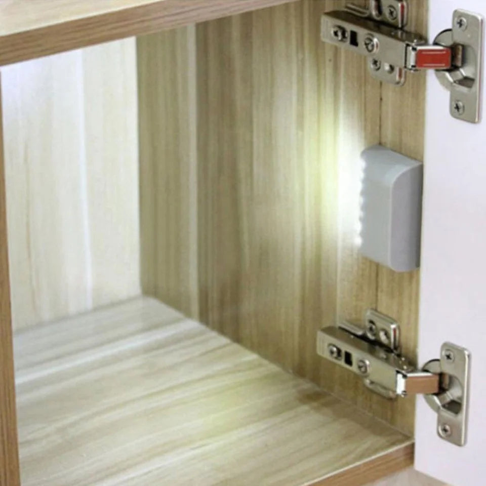 lumière led détection mouvement armoire blanc bois moderne led flux lumineux minimaliste autoactivation