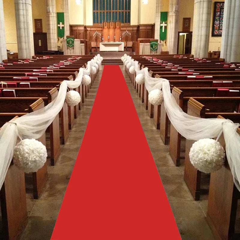 tapis rouge uni antidérapant classique longueur variable mariage banquet salle conférence