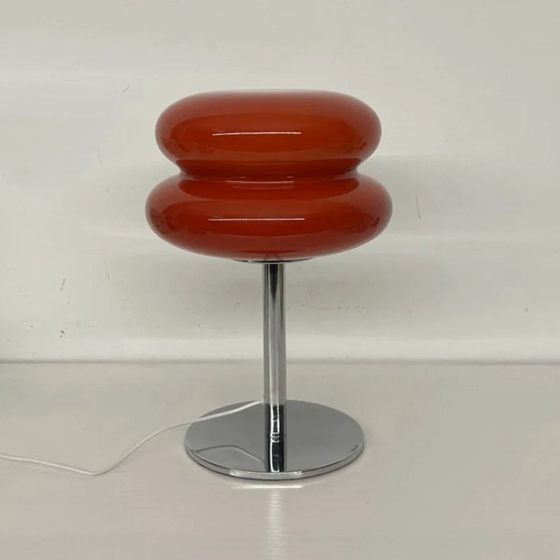 lampe table moderne orange brillante pied métallique variateur trichromatique chambre coucher 249 2000 lumens