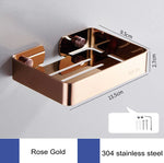 porte savon mural moderne acier inoxydable finition chrome noir blanc doré rose doré