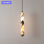 Lampe suspendue marbre moderne blanc noir beige salon chambre 90 260V 249 2000lm