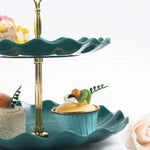 support desserts vert foncé moderne occasion mariage anniversaire noël vert foncé
