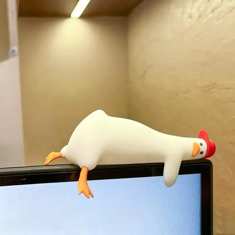 figurine canard blanc jaune rose vert bleu moderne adhésif étagère livres chambre enfant bibliophile