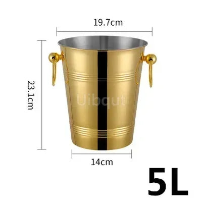 cuve vin acier inoxydable poignées vin whisky champagne seau glace