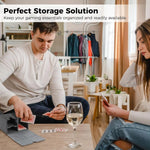 boîte rangement cartes jeu noir rouge texture tissée moderne zippée TOPSON