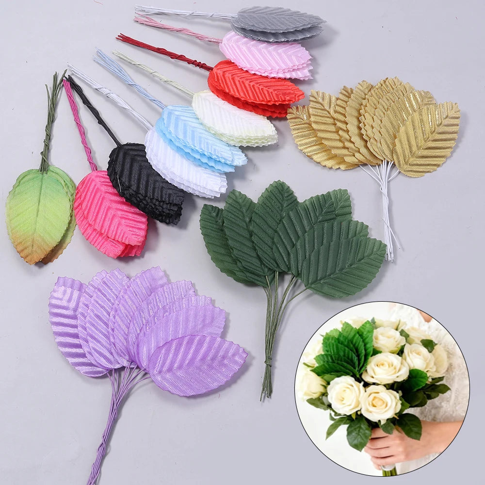 feuilles artificielles vert rose bleu noir doré violet rayures horizontales clips cheveux decoration mariage