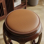 coussin chaise tissé polyester coton imperméable diamètre 30 35 40 cm marron clair moderne