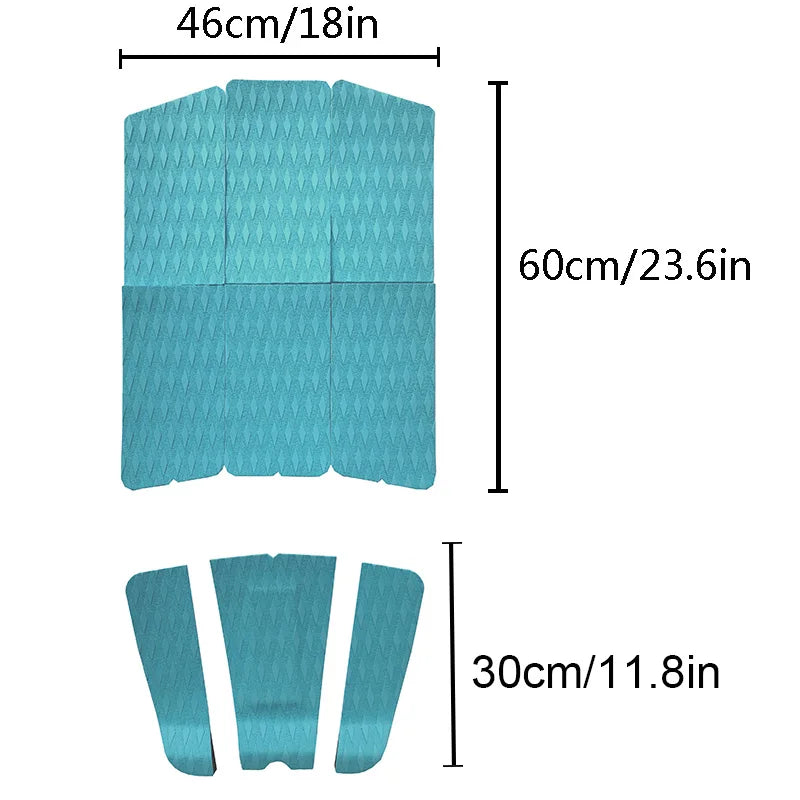 tapis antidérapant autoadhésif découpable surf paddleboard motifs abstraits diamantés blanc noir bleu