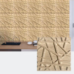 panneaux murals 3d texturés bois adhésifs modernes beige clair 30x30cm 10 pièces decoration interieur
