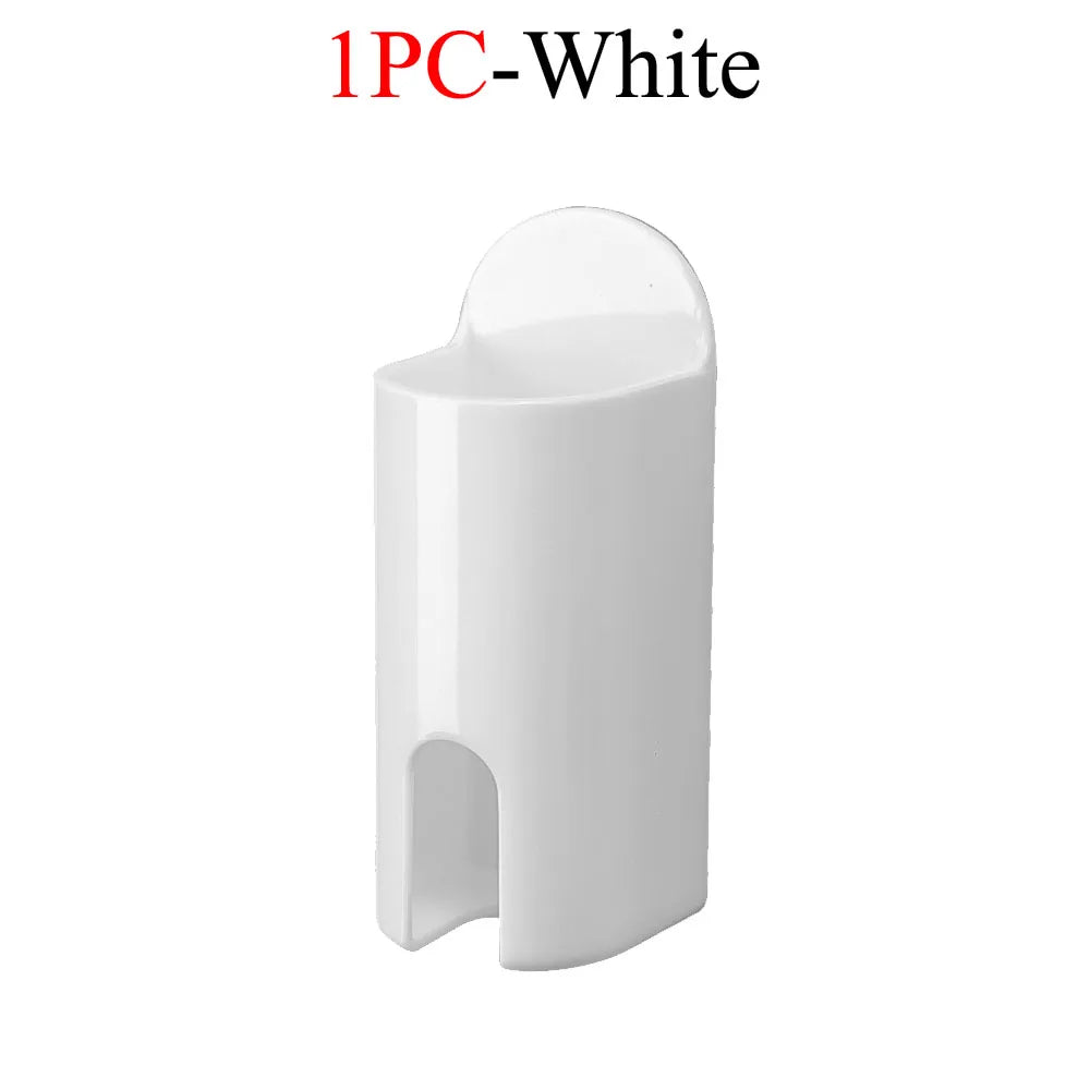 porte brosse dents adhésive transparente moderne support salle bains blanc simple minimaliste