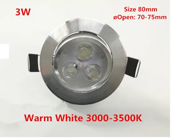 Spot LED argenté moderne grille aluminium 8.4cm 6.5 7cm