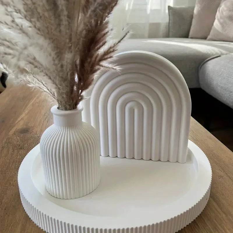 moules silicone céramiques blancs rayures géométriques modernes minimalistes artisanat maison bricolage