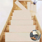tapis d'escalier rayures horizontales gris moderne antidérapant polyester adhésif extérieur lavable 80cm
