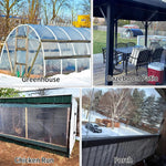 rideau transparent tente jardin imperméable protection solaire moderneextérieur orange fil maille noire