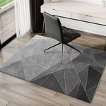tapis moderne géométrique gris noir salon chambre rectangle polyester adhésif extérieur décoratif lavage machine