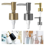distributeur savon liquide or argent moderne matériau plastique fixations invisibles tuyau grille