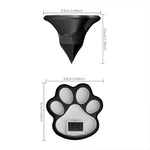 lampes solaires led patte animale exterieur decoration jardin noir blanc orangé