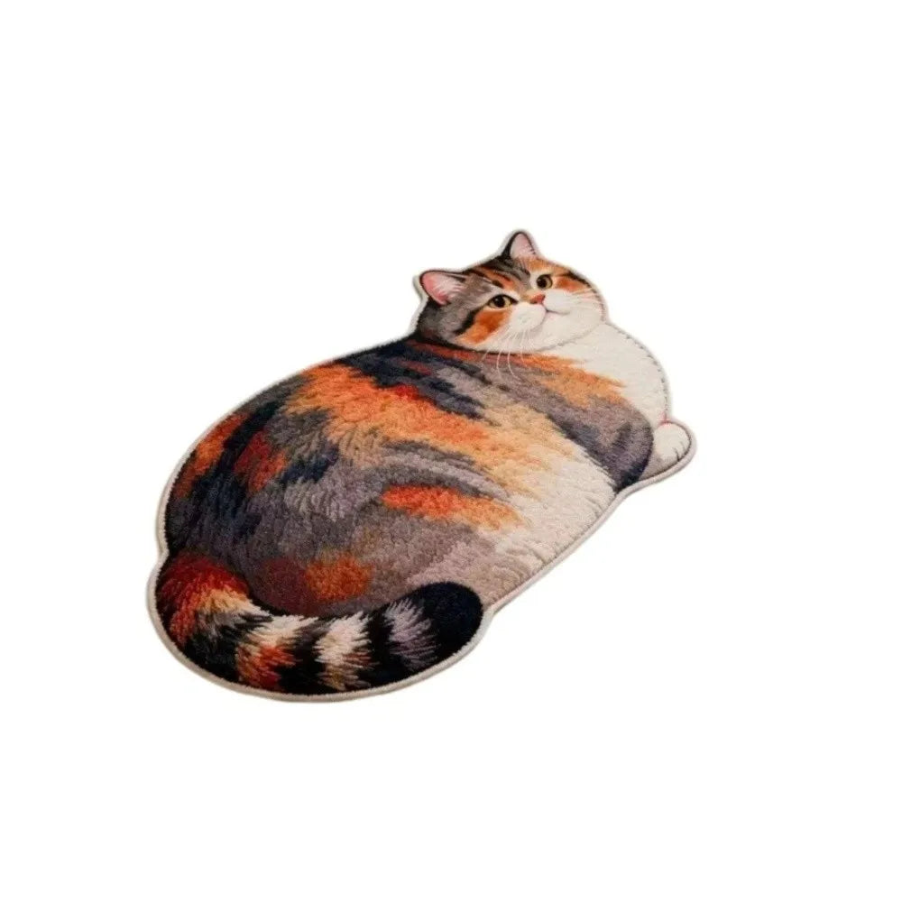 tapis sol chats imprimés gris orange moderne antidérapant salle bain absorbant'eau