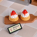 miniatures desserts variés transparents blanc rouge noir vert bleu marron réaliste decoration cuisine diy