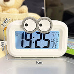 réveil horloge numérique led rose clair indicateur date température cochon figurine minimaliste