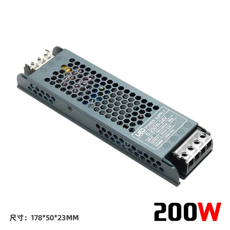 alimentation led 12v 24v transformateur 60w 100w 150w 200w 300w 400w connecteurs gris moderne