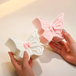 rangement mural papillon rose blanche brosses dents pinceaux maquillage deco girly fantaisiste