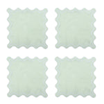 serviettes table classiques fleurs roses jaunes bordure bleue coton rose vert blanc