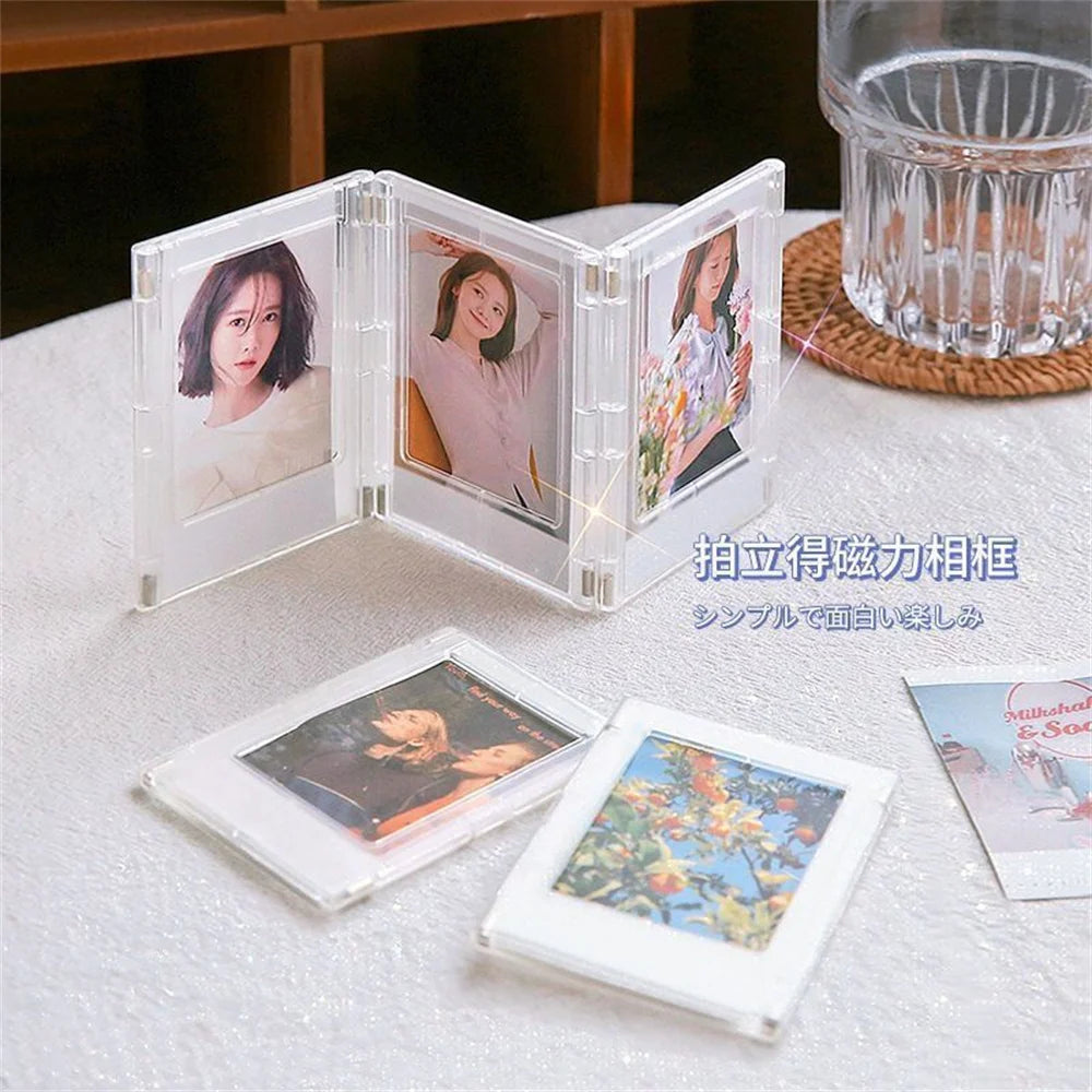 cadre photo magnétique acrylique transparent rectangulaire moderne minimaliste carte photo décorative